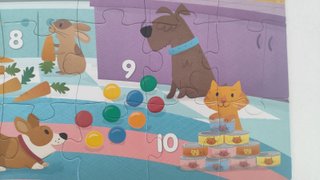 Puzzle infantil números y animales