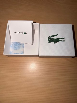 Pulsera Lacoste Stencil Plata Nueva