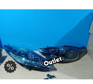 OL FAROS PARA FORD FIESTA 08-12 LUZ DIURNA FONDO NEGRO R1481