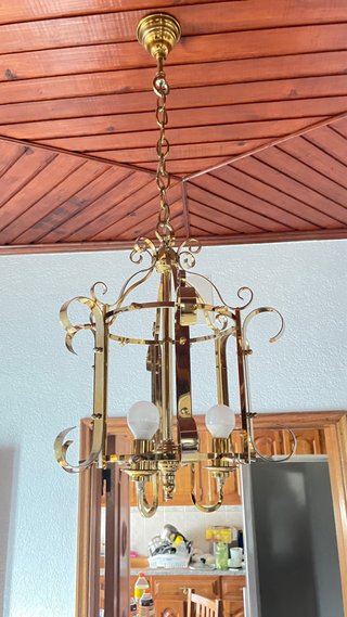 2 Candeeiro vintage dourado