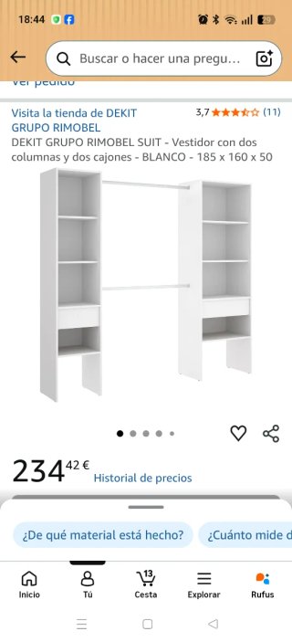Vestidor DEKIT GRUPO RIMOBEL Blanco