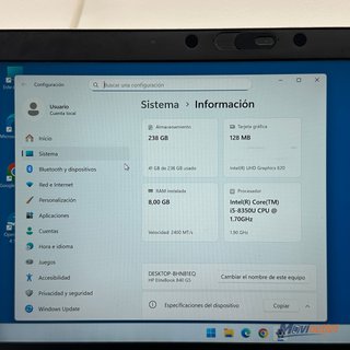 HP EliteBook 840 G5 i5-8350U, 8GB RAM, 256GB SSD