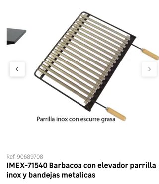 Barbacoa IMEX-71540 acero inoxidable con elevador