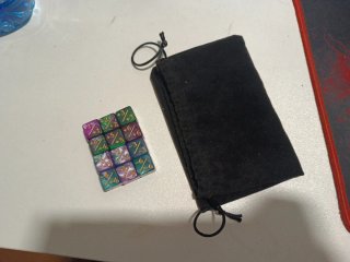 Dados +1/-1 y bolsa para guardarlos Mtg Tcg