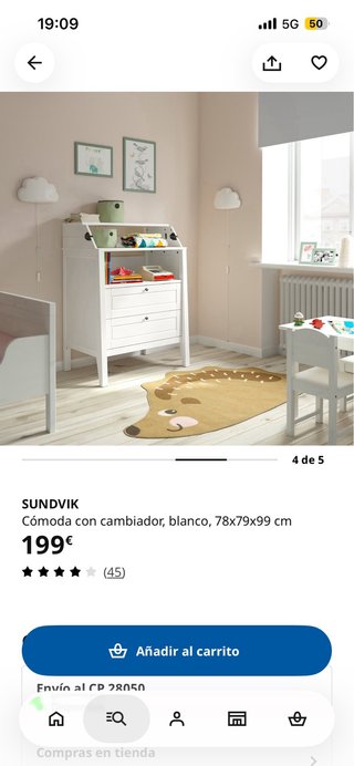 Cambiador SUNDVIK blanco IKEA Precio Negociable