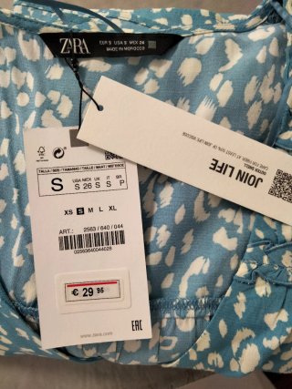 Vestido Zara Talla S estampado
