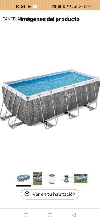 Piscina elevada Bestway gris y azul