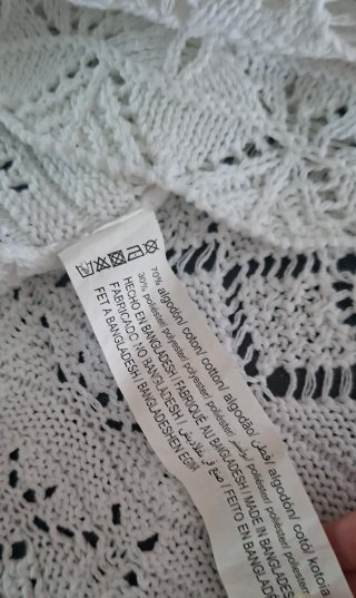 Chaqueta de punto blanca