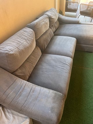 Sofá Chaise Longue Extraíble Gris/Beige
