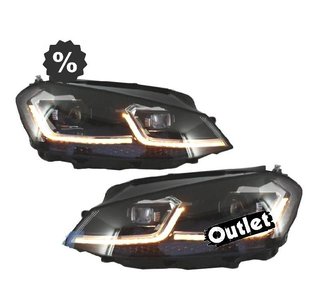 OL FAROS VOLKSWAGEN VW GOLF 7 12-17 DRL DINAMICOS NEGROS LOO