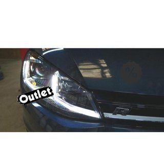 OL FAROS VOLKSWAGEN VW GOLF 7 12-17 DRL DINAMICOS NEGROS LOO