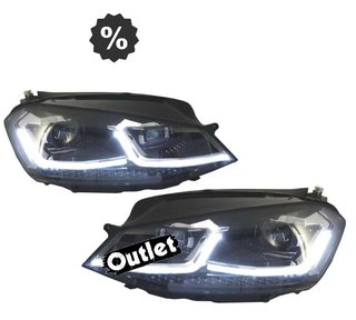 OL FAROS VOLKSWAGEN VW GOLF 7 12-17 DRL DINAMICOS NEGROS LOO