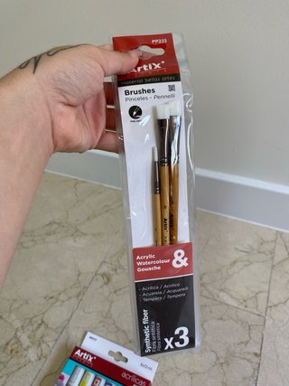 Set de Pintura Acrílica Artix y Pinceles