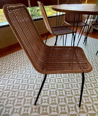 Alfombra Vinílica Geométrica Beige 300x200