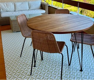 Alfombra Vinílica Geométrica Beige 300x200