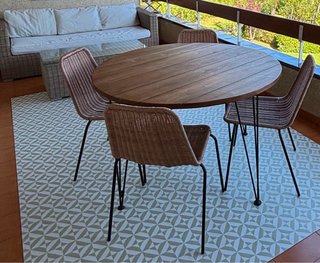 Alfombra Vinílica Geométrica Beige 300x200