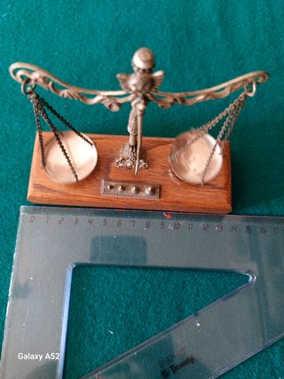 Bilancia Vintage Ottone e Legno