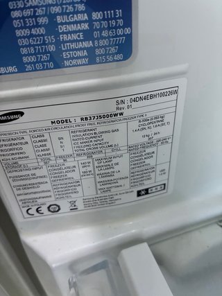 Frigorífico Combi Samsung No Frost A+ RB37J5000WW