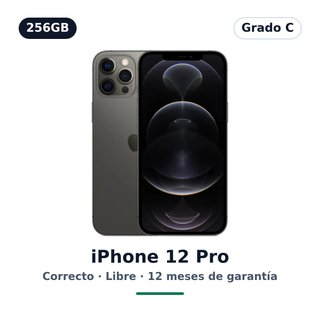 iPhone 12 Pro 256GB Grafito · Grado C · Libre