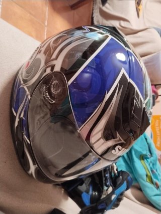 Casco Moto SHIR Negro Talla XS
