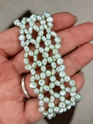 Pulsera elástica perlas Río naturales