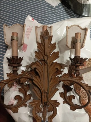Applique ferro battuto dorato vintage