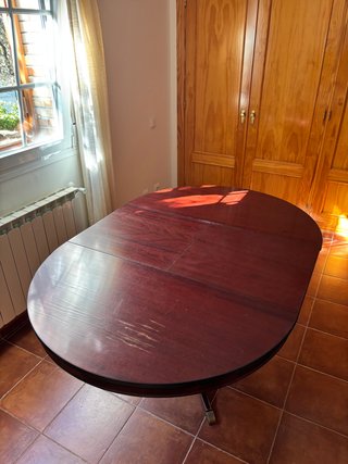 Mesa redonda extensible madera