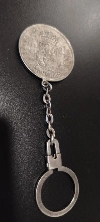 Llavero Moneda Plata 20 Reales