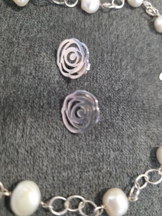 Conjunto Tous Collar y Pendientes Perlas Plata