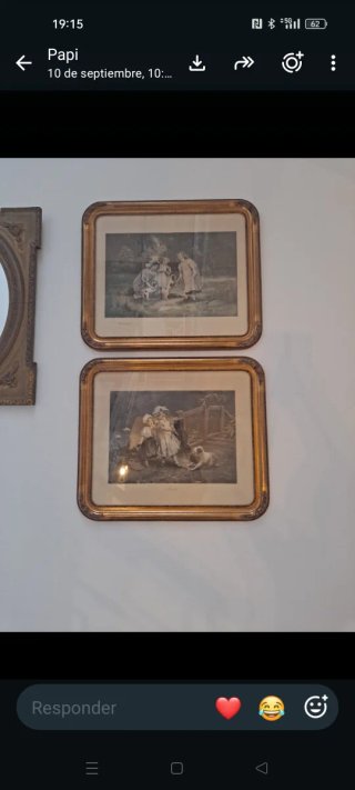 Cuadros decorativos dorados y marrones