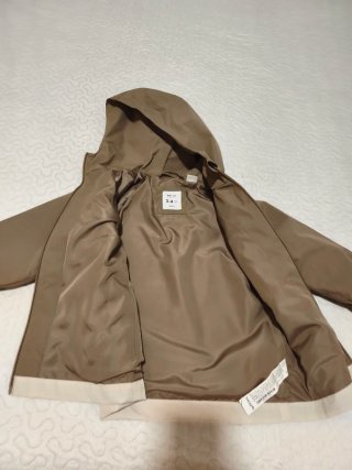 Chaqueta impermeable niño beige/marrón