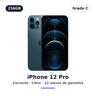 iPhone 12 Pro 256GB Azul · Grado C · Libre