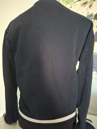 Chaqueta azul algodón estilo bomber mujer