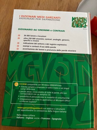 Dizionari italiano -Sinonimi e contrari