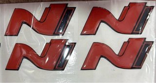 2 Pegatinas Gel Logo N Hyundai i30N