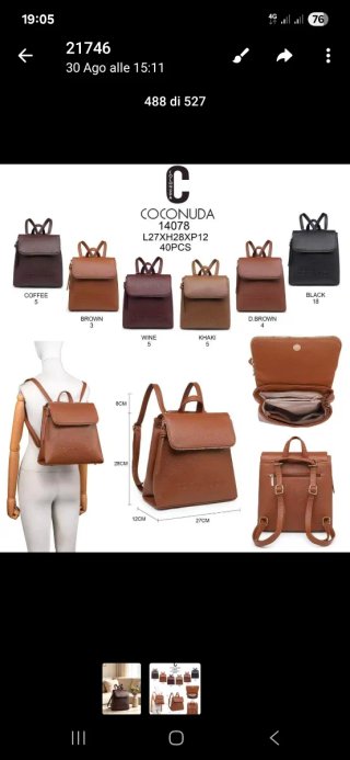 Zaino Coconuda donna marrone