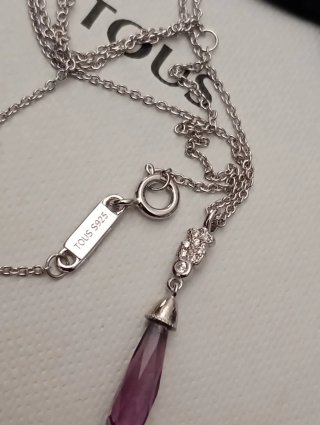 Colgante Tous Amatista y Diamantes Plata