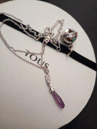 Colgante Tous Amatista y Diamantes Plata