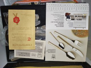 Cubertería SBS 12 Uds (Oro/Plata) incluido maletín