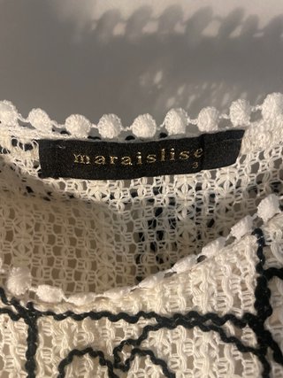 Top corto tirantes Maratise blanco y negro