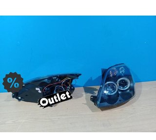 OL FAROS PARA FORD FIESTA 02-08 OJOS ANGEL FONDO NEGRO R1455