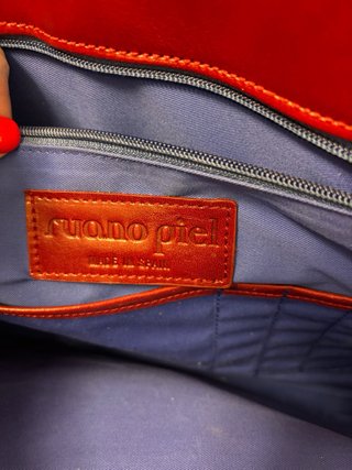 Bolso maletín piel Ruano granate Made in Spain