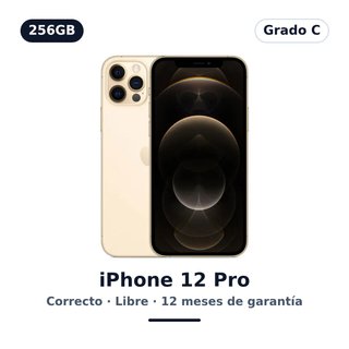 iPhone 12 Pro 256GB Dorado · Grado C · Libre