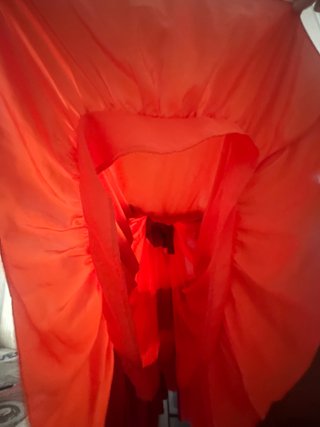 Vestido de gitana volantes naranja y rojo