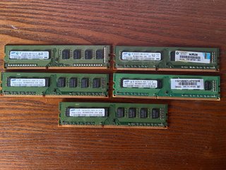 5 Memorie RAM DDR3 da 2GB ciascuna