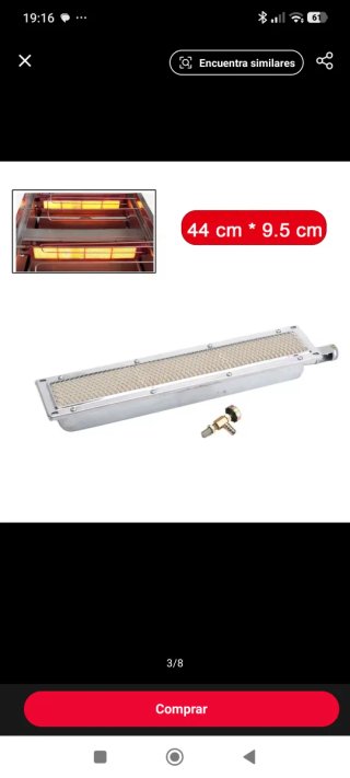 Quemador cerámico infrarrojo para barbacoa