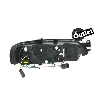 OL FAROS PARA OPEL VECTRA B 96-98 LUZ DIURNA LED FONDO NEGRO