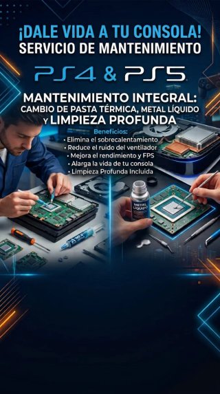 Limpieza y Mantenimiento PS4 / PS5