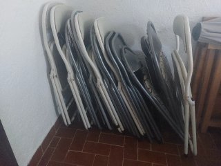 15 Sillas Plegables Metal y Plástico