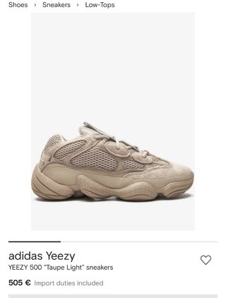 Adidas Yeezy 500 Taupe Light Talla 44